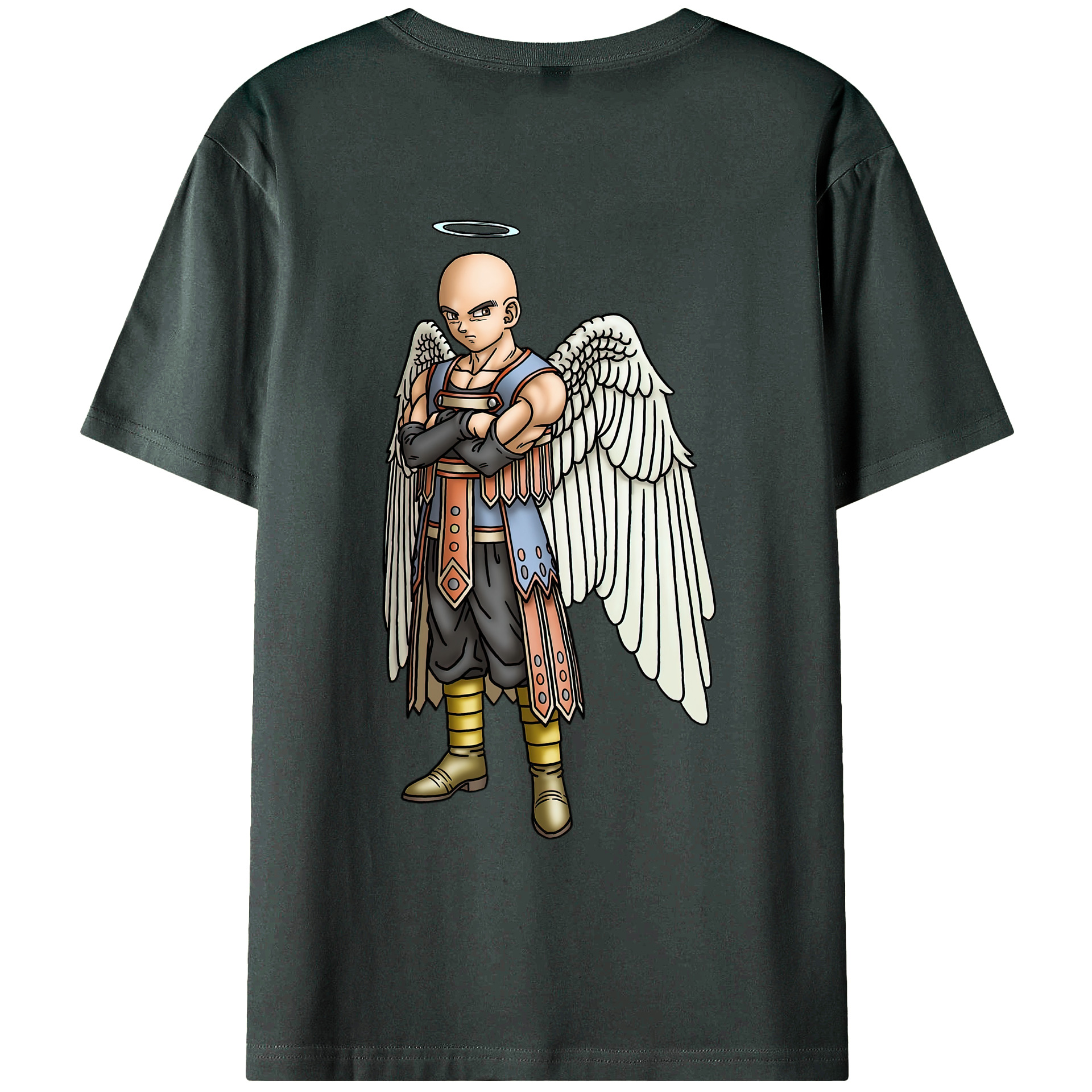 （画像用） ドラゴンクエスト Doragon Kuesuto Dragon Quest 綿100％ メンズ半袖Tシャツ（バックプリント） 通気性